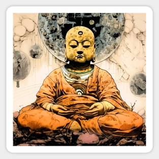 Introspection: The Profound Journey Within on a Dark Background Sticker